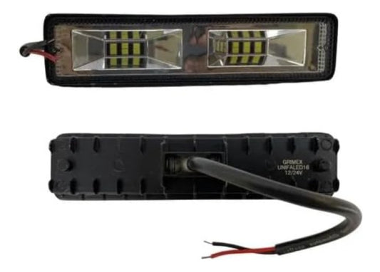  Faro Barra 12 Led Blanco Luz Fija 
